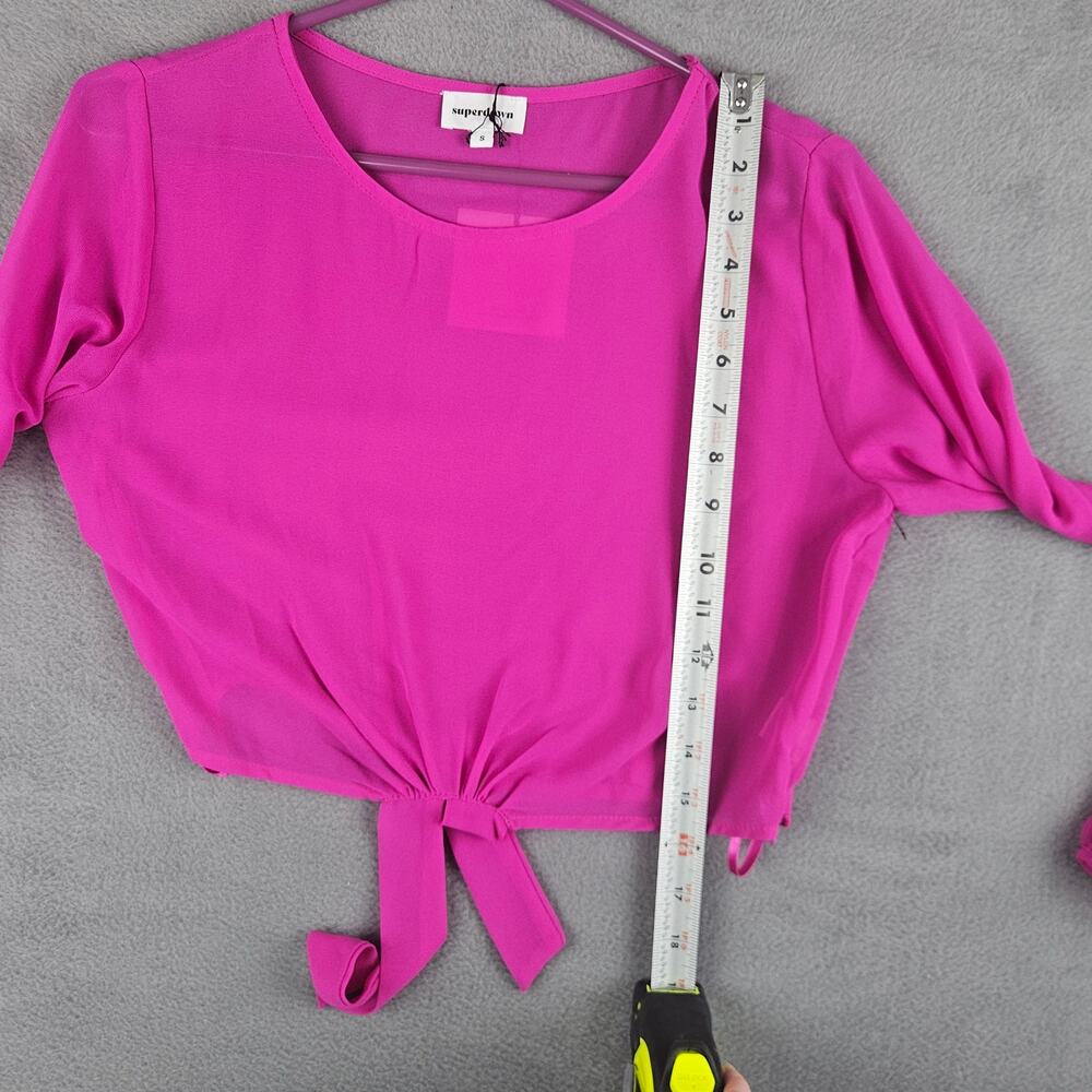 Jemma Tie Front Shirt in Fuchsia
superdown Fushsia - Picture 7 of 8